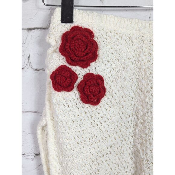 UO OUT FROM UNDER "Amora" Crochet Midi Skirt Coverup Cottage Boho Beach Medium - Picture 4 of 7